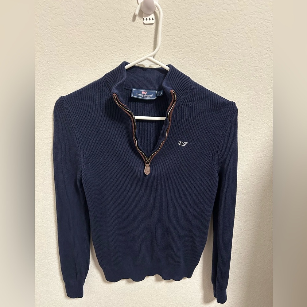 Vineyard Vines Kids Navy Half-Zip Sweater